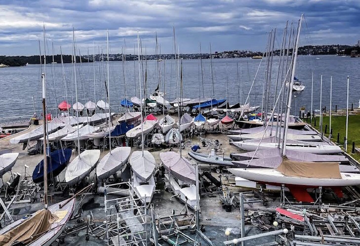 The hardstand with keelboats