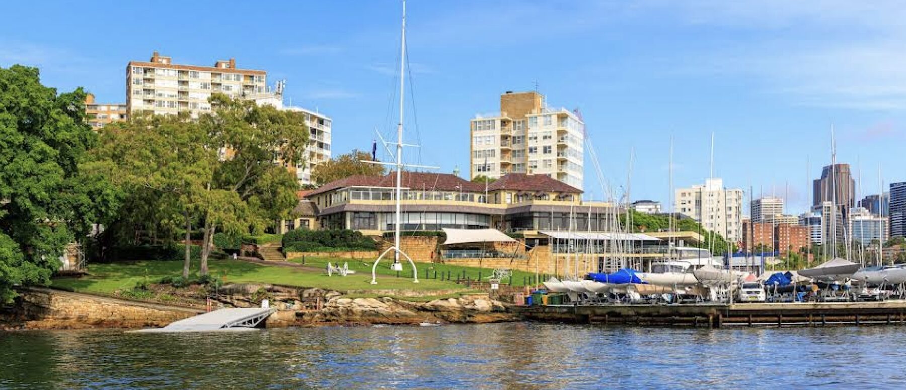 The marina, hardstand and clubhouse